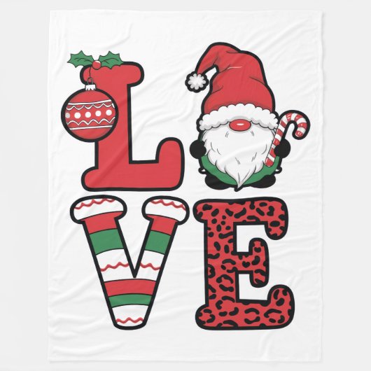 Weihnachtsliebe Gnom Holiday Festive Design Fleecedecke (Vorderseite)