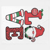 Weihnachtsliebe Gnom Holiday Festive Design Fleecedecke (Vorderseite (Horizontal))
