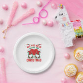 Weihnachtsliebe Herz Santa Gnom Design Pappteller (Party)