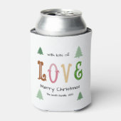 Weihnachtsliebe Moderne Typografie Personalisiert Dosenkühler (Kanne Vorderseite)