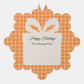 Weihnachtsliebe Moderne Typografie Personalisiert Ornament Karte (Rückseite)