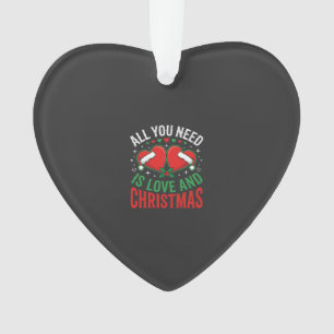 Weihnachtsliebe Santa-Hut-Typografie Ornament
