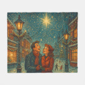 Weihnachtsliebesdecke fleecedecke (Vorderseite (Horizontal))
