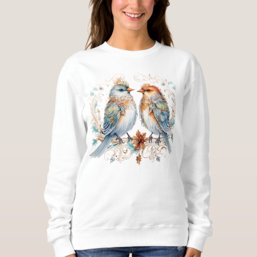 Weihnachtsliebevögel Sweatshirt (Vorderseite)