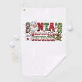 Weihnachtsliebevoll, fröhliche Krankenschwester, K Golfhandtuch (Insitu)