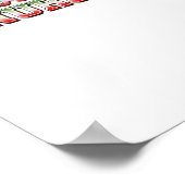 Weihnachtsliebevoll, fröhliche Krankenschwester, K Poster (Ecke)