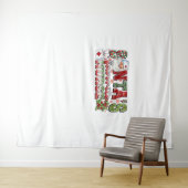 Weihnachtsliebevoll, fröhliche Krankenschwester, K Wandteppich (Beispiel (Horizontal))