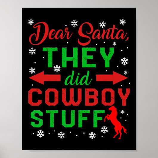 Weihnachtsliebhaber: Cowboy Stuff Horseba Poster (Vorne)