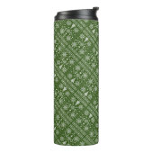 Weihnachtsliebhaber Kreuzmuster Sampler Design Thermosbecher (Nach links gedreht)