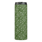 Weihnachtsliebhaber Kreuzmuster Sampler Design Thermosbecher (Rückseite)