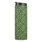 Weihnachtsliebhaber Kreuzmuster Sampler Design Thermosbecher (Nach rechts gedreht)