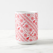 Weihnachtsliebhaber Kreuzmuster-Stichproben-Design Kaffeetasse (Mittel)