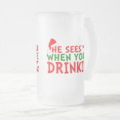 Weihnachtsliebhaber Mattglas Bierglas (VorderseiteRechts)