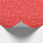 Weihnachtsliebhaber Roter Santa Elf Rentierfest Geschenkpapier (Ecke)