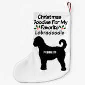 Weihnachtsliebling Labradoodle Dog Kleiner Weihnachtsstrumpf (Rückseite)