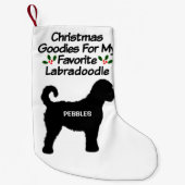 Weihnachtsliebling Labradoodle Dog Kleiner Weihnachtsstrumpf (Vorderseite)