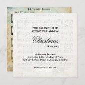 Weihnachtslied Einladung (Vorne/Hinten)