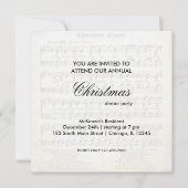 Weihnachtslied Einladung (Vorderseite)