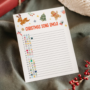 Weihnachtslied-Emoji-Spiel Feiertagskarte