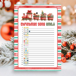 Weihnachtslied-Emoji-Spiel Feiertagskarte