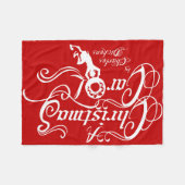 Weihnachtslied Fleecedecke (Vorderseite (Horizontal))