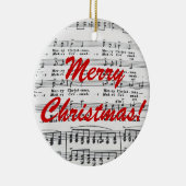 Weihnachtslied-frohe Weihnachten! Keramik Ornament (Rechts)