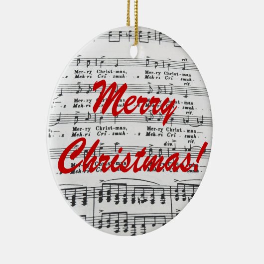 Weihnachtslied-frohe Weihnachten! Keramik Ornament (Rechts)