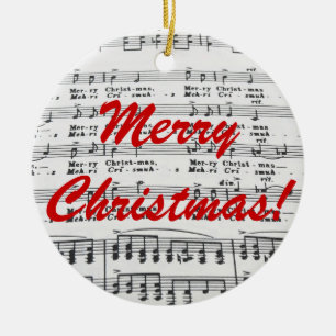 Weihnachtslied-frohe Weihnachten! Keramik Ornament