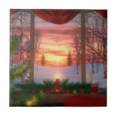 Weihnachtslied im Himmel / Trivet Fliese (Vorderseite)