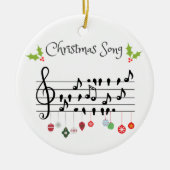 Weihnachtslied Keramik Ornament (Vorne)