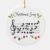 Weihnachtslied Keramik Ornament (Hinten)