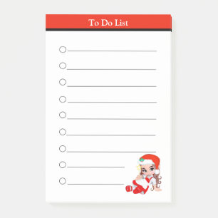 Weihnachtslied Mädchen To-Do-Liste Post-it Klebezettel