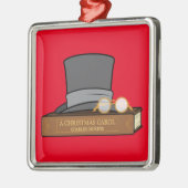 Weihnachtslied mit Top Hat Keramik Ornament (Links)