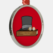 Weihnachtslied mit Top Hat Keramik Ornament Aus Metall (Rechts)