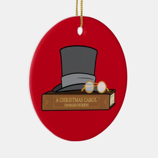 Weihnachtslied mit Top Hat Keramikornament (Rechts)