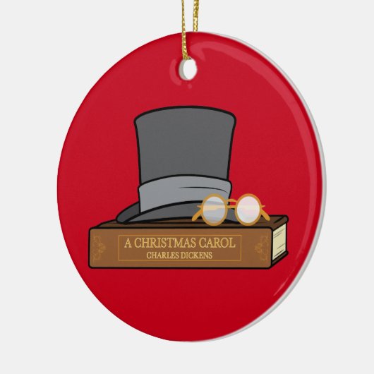 Weihnachtslied mit Top Hat Keramikornament (Links)