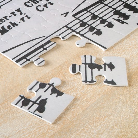 Weihnachtslied-Noten Puzzle (Seite)