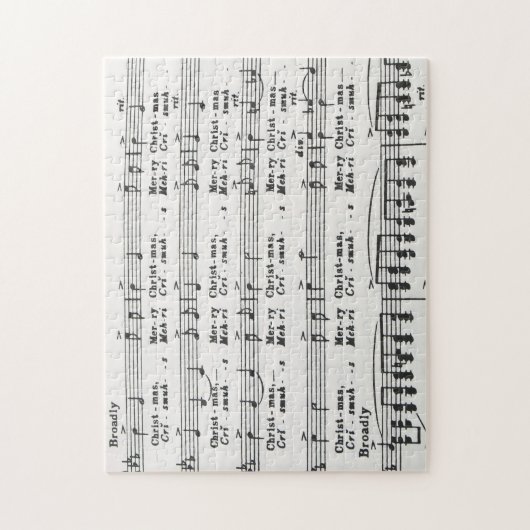 Weihnachtslied-Noten Puzzle (Vertikal)
