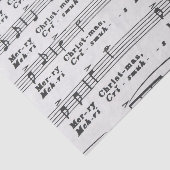 Weihnachtslied-Noten Seidenpapier (Ausschnitt)