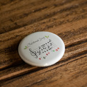 Weihnachtslied Noten Vögel und Stechpalme Button