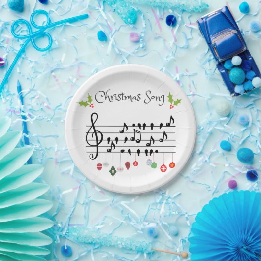 Weihnachtslied Pappteller (Party)