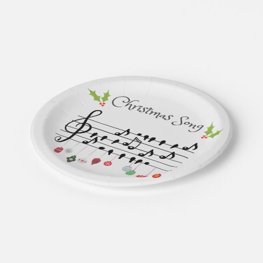 Weihnachtslied Pappteller (Schrägansicht)