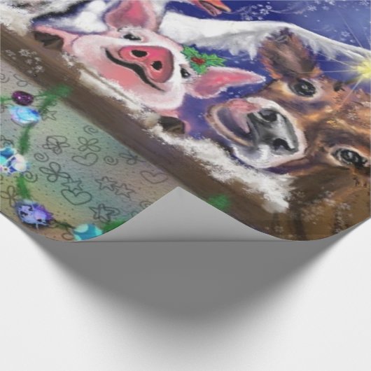 Weihnachtslied - Party Geschenkpapier (Ecke)