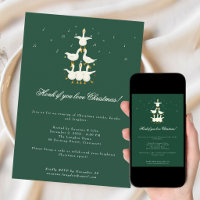 Weihnachtslied-Party lustige Gänse-Chor-Einladung