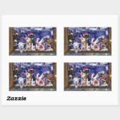 Weihnachtslied - Party Rechteckiger Aufkleber (Blatt)