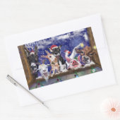 Weihnachtslied - Party Rechteckiger Aufkleber (Umschlag)