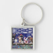 Weihnachtslied - Party Schlüsselanhänger (Vorne)