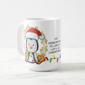 Weihnachtslied Pinguin Kaffeetasse (Vorderseite Links)