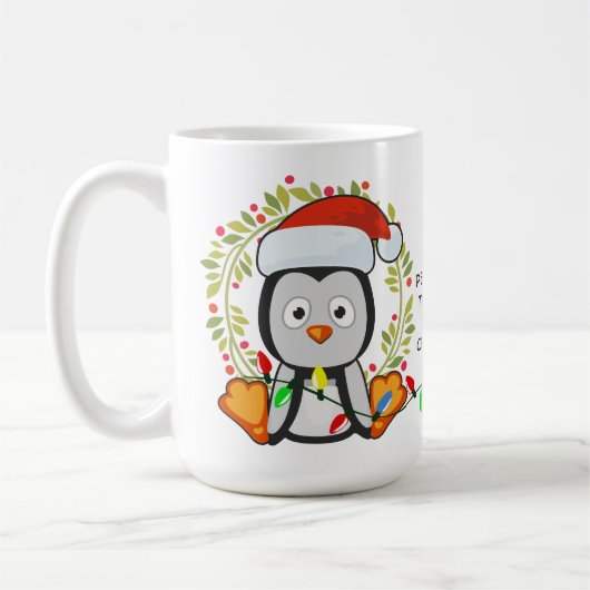 Weihnachtslied Pinguin Kaffeetasse (Links)
