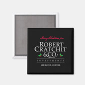 Weihnachtslied Robert Bob Cratchit Ebenezer Scroo Magnet (Vorderseite/Rückseite)